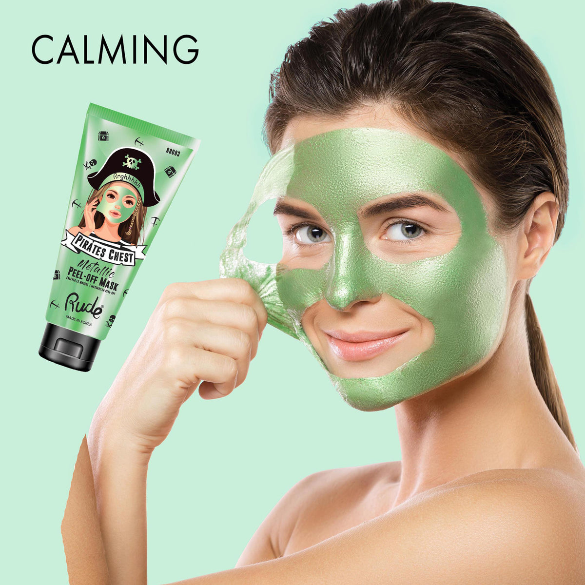 Pirate's Chest Metallic Peel Off Mask Calming Face