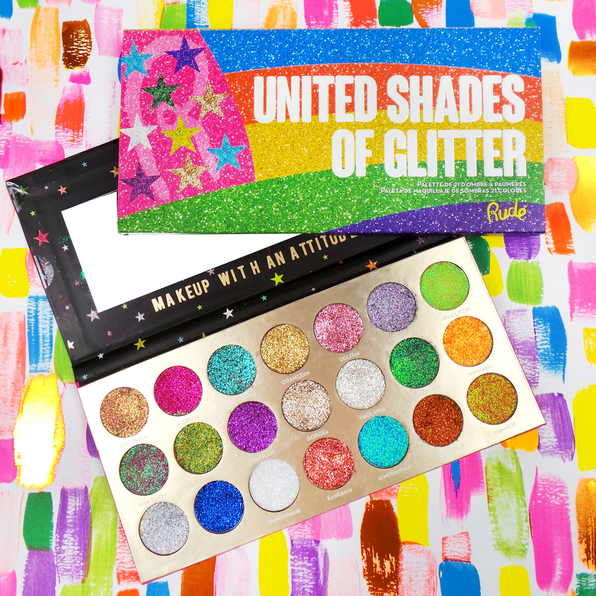 United Shades of Glitter -  21 Pressed Glitter Palette Lifestyle