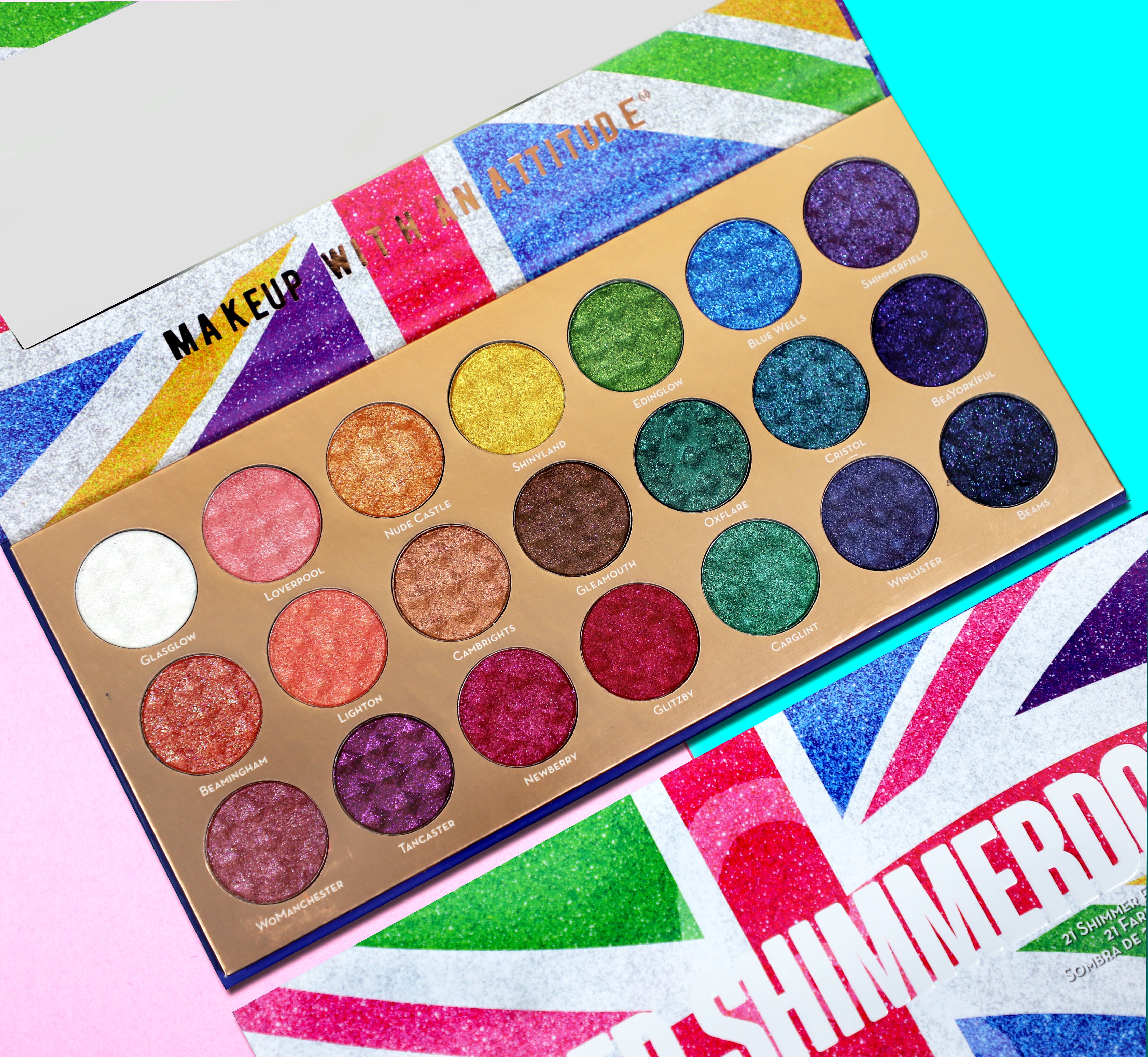 Ｕコスメ United Shimmerdom - 21 Shimmer Eyeshadow Palette | RUDE – Rude