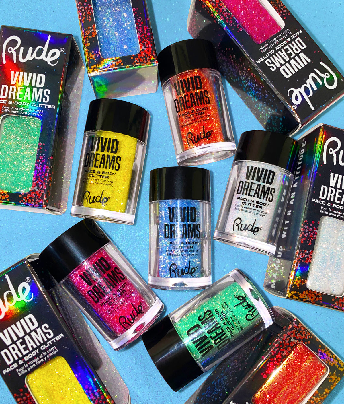 Rude Vivid Dreams Face & Body Glitter - Diluted Reality